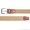 Beige riem vervaardigd uit touw en natuurlijk leer